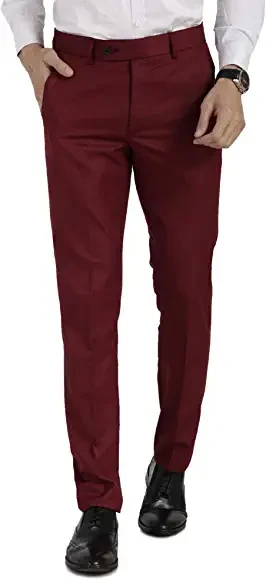 Blue50 men's regular red color formal pent[F-06]