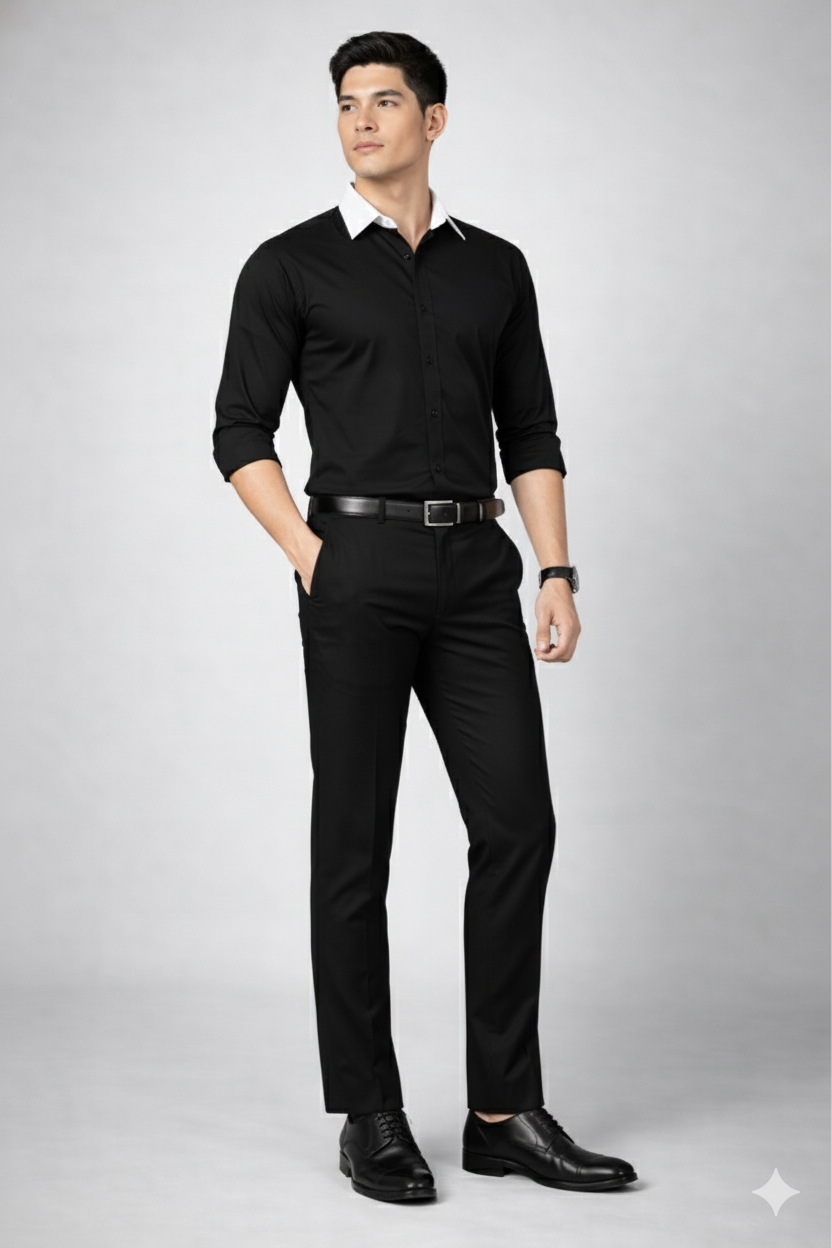 Blue 50 Man's regular black formal  Pent