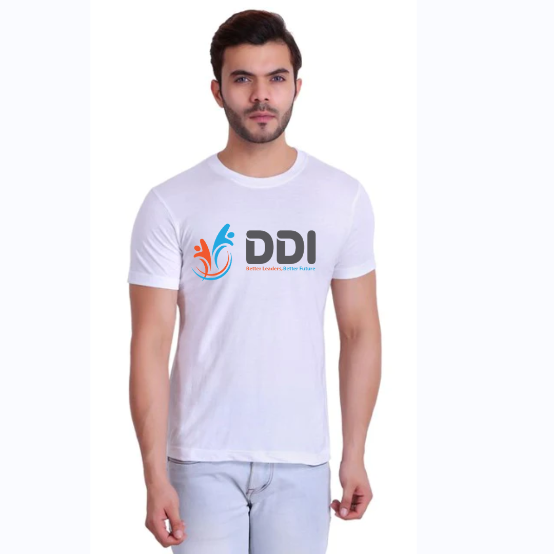 DDI logo printed  Regular White Short Sleeves T-shirt
