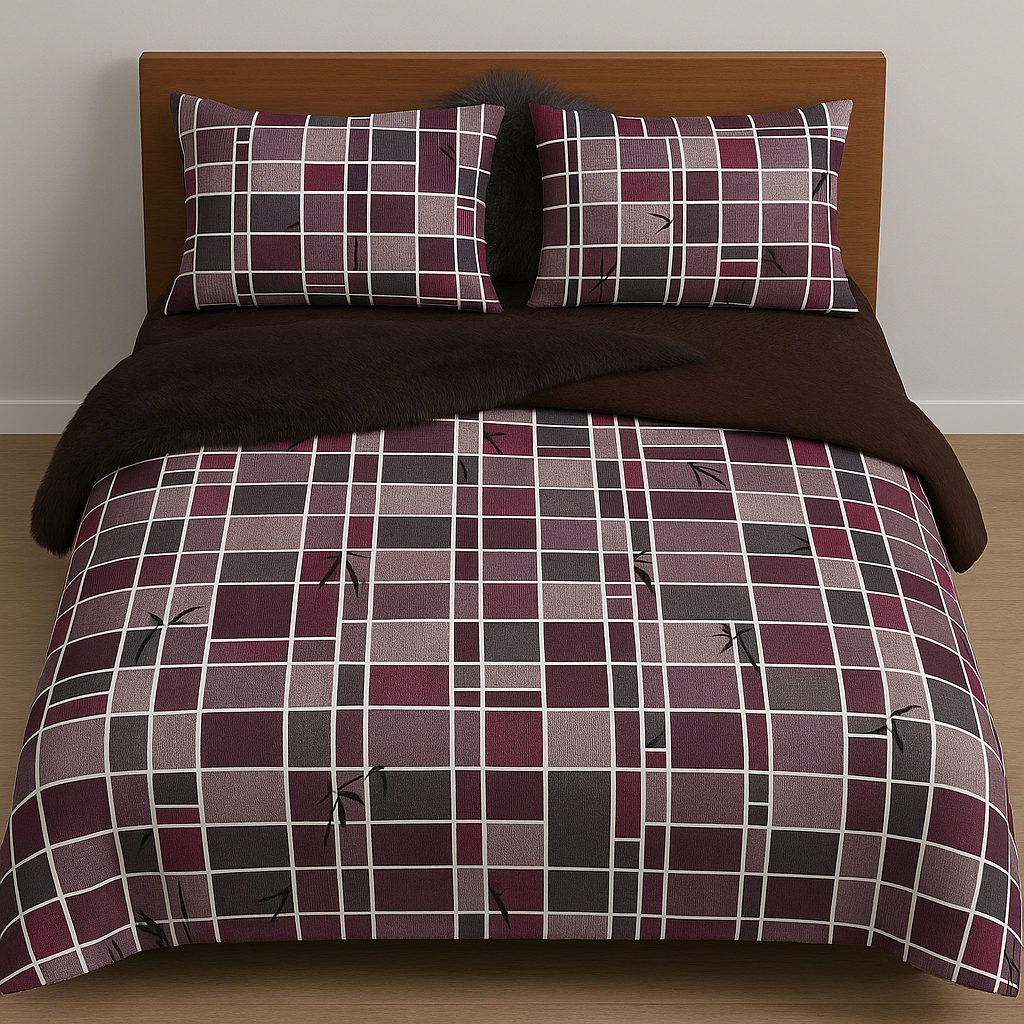 BLUE50 Premium Cotton Double Bed Bedsheet with 2 Pillow Covers